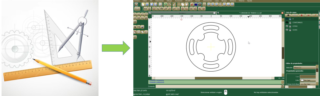 CAD para el aula: Primeros pasos con QCAD para docentes de Dibujo Técnico 2025-01