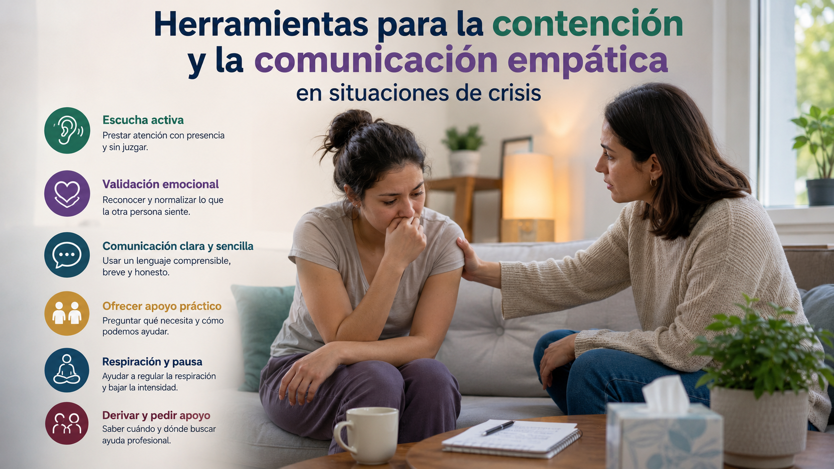 Manos que Sostienen: Herramientas para la contención y la comunicación empática en situaciones de crisis