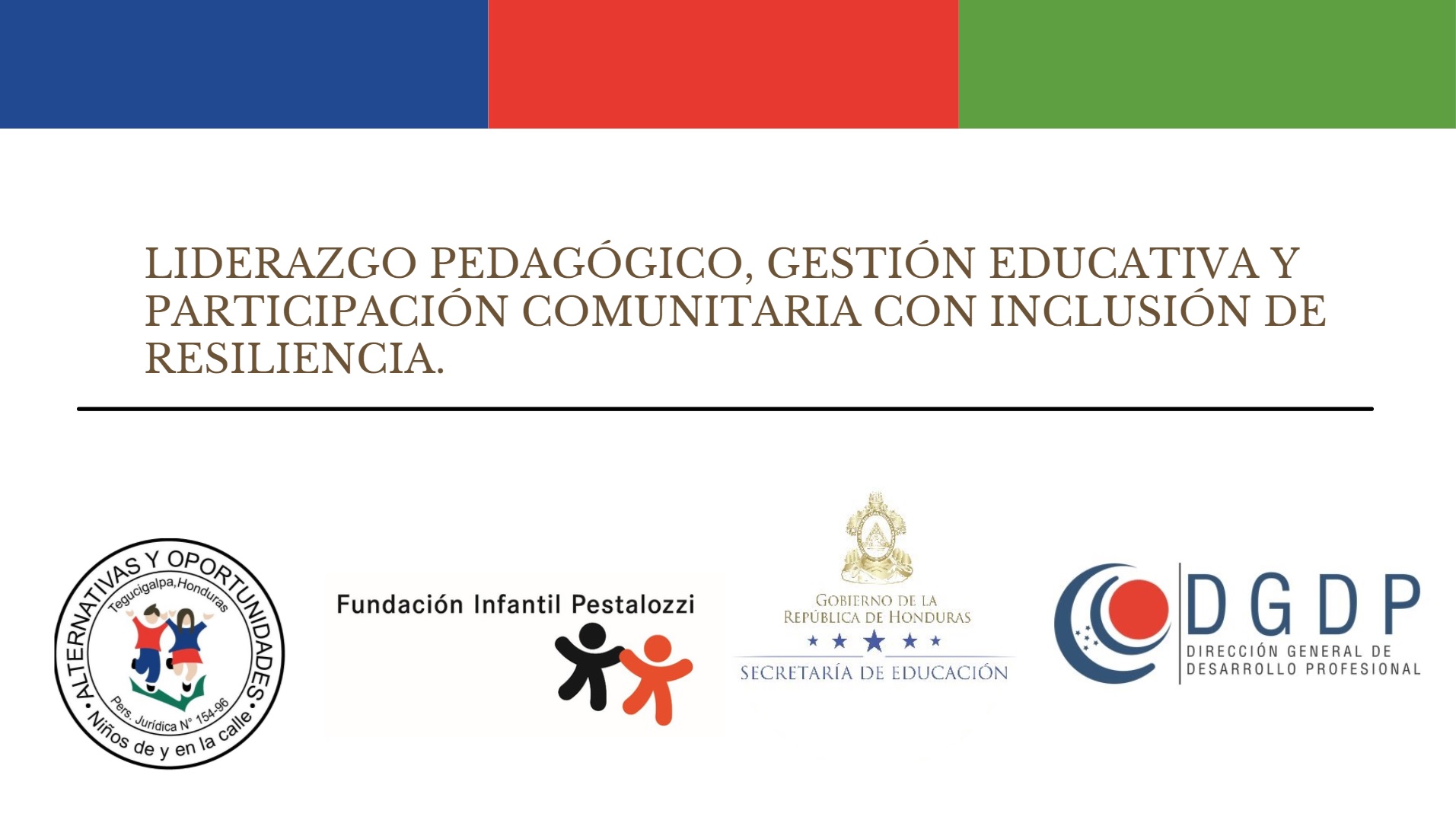 Liderazgo Pedagógico, Gestión Educativa y Participación Comunitaria con inclusión de Resiliencia